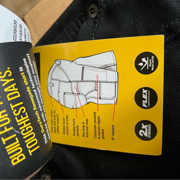 Dickies Duratech shorts women black size 8 - Picture 6 of 10